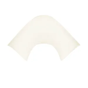 280TC Polyester Cotton V Shape Pillowcase | Ivory