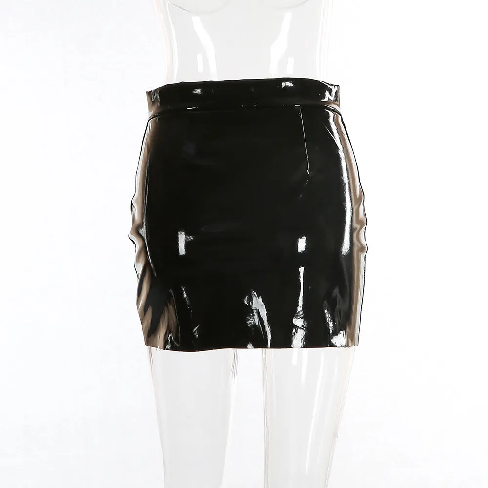 allure zip-up mini skirt
