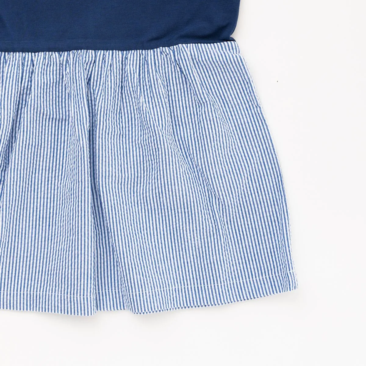 Casual Dress, Azure Seersucker
