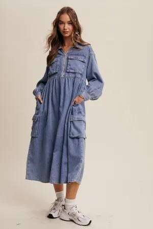 Denim Maxi Dress