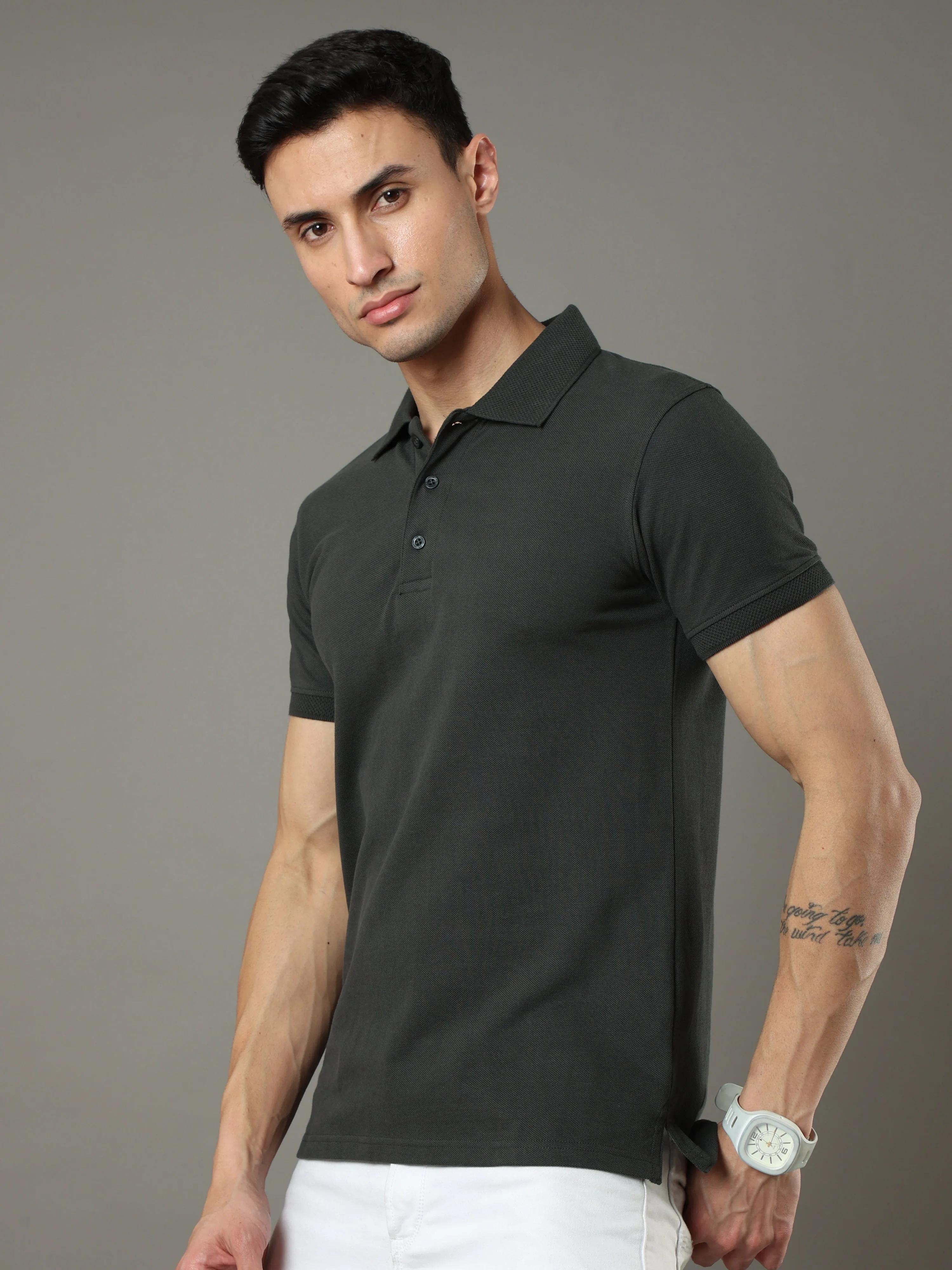 English Grey Polo Shirt