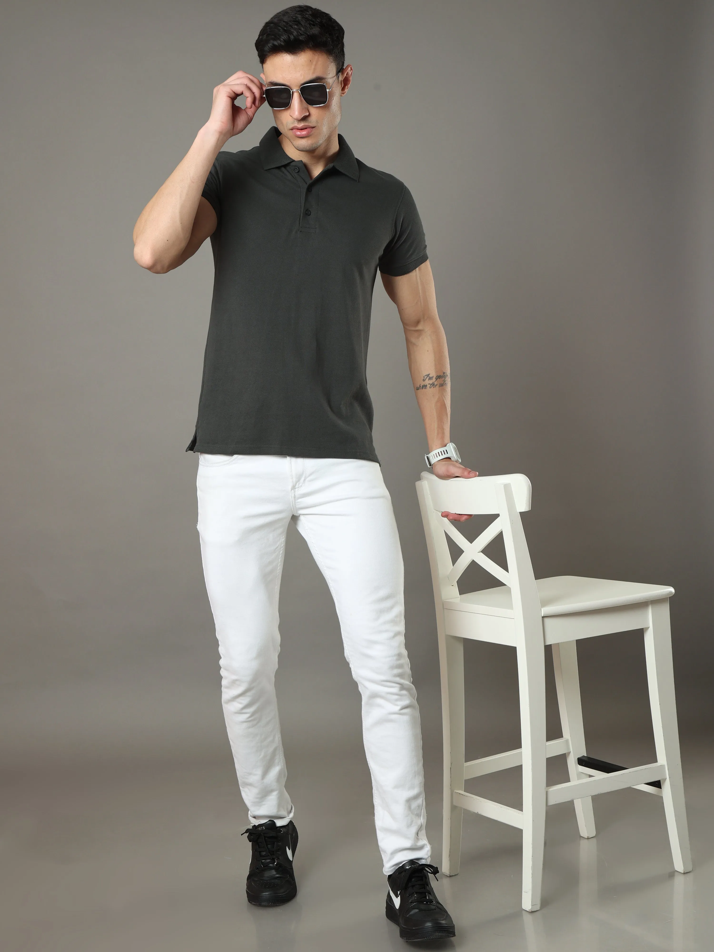English Grey Polo Shirt