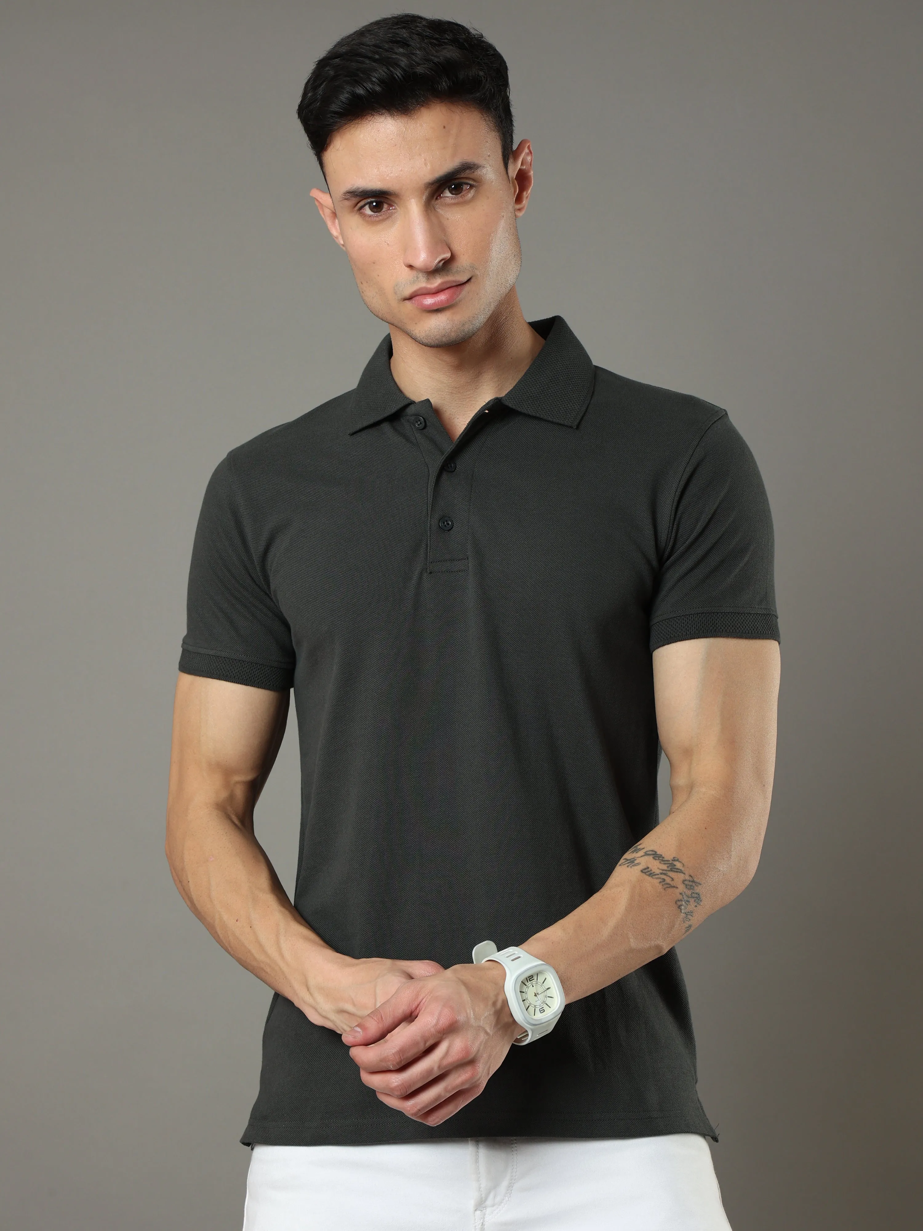 English Grey Polo Shirt