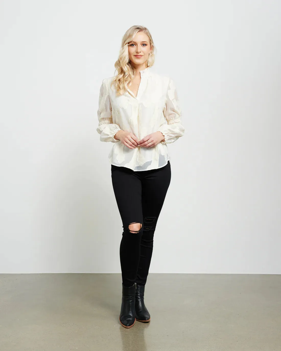 Evelyn Blouse - Ivory Monet