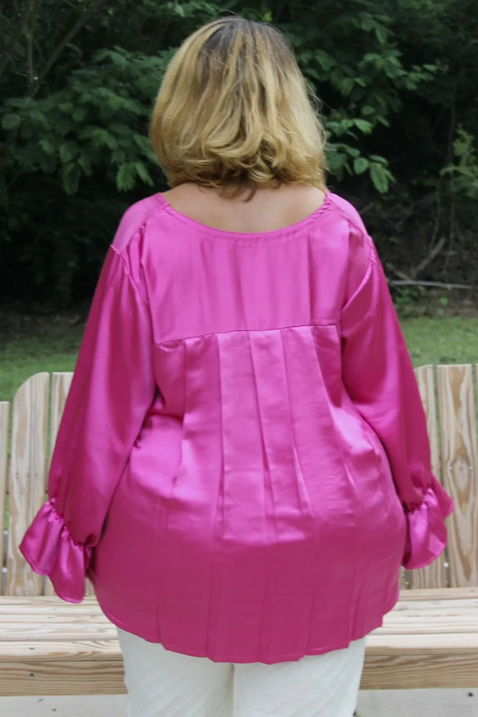 HC Ooh La La Pleated Silk Blouse