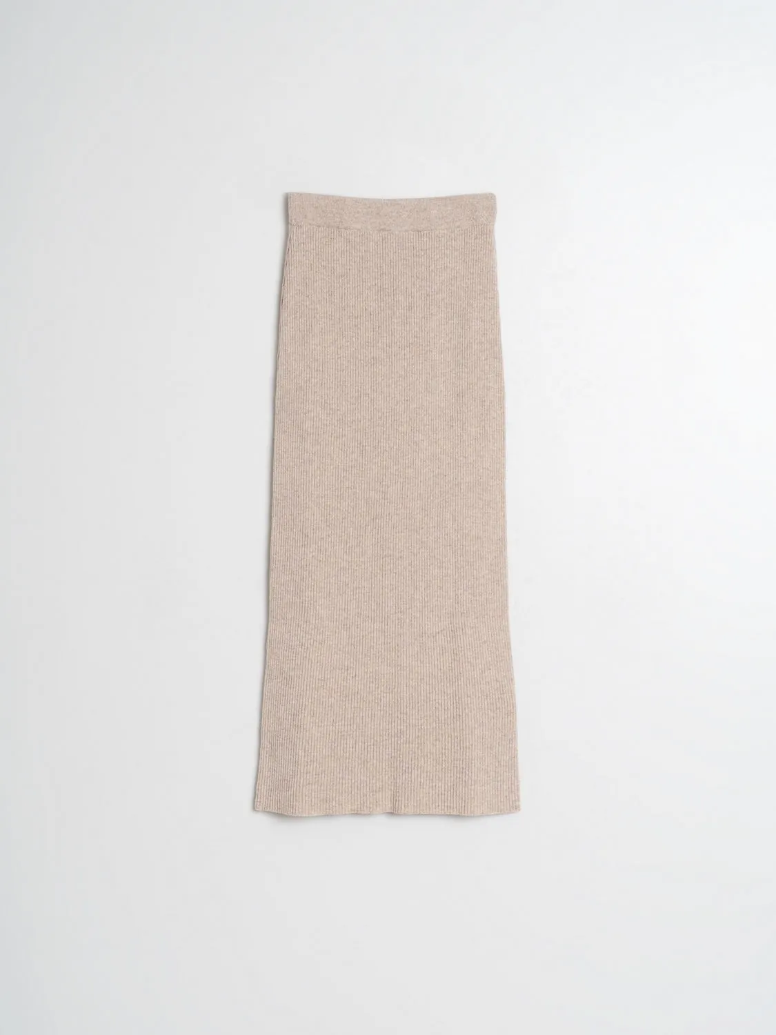 Indi & Cold Wool Pencil Skirt Beige G452