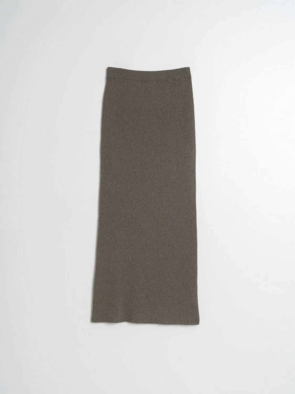 Indi & Cold Wool Pencil Skirt Khaki G452