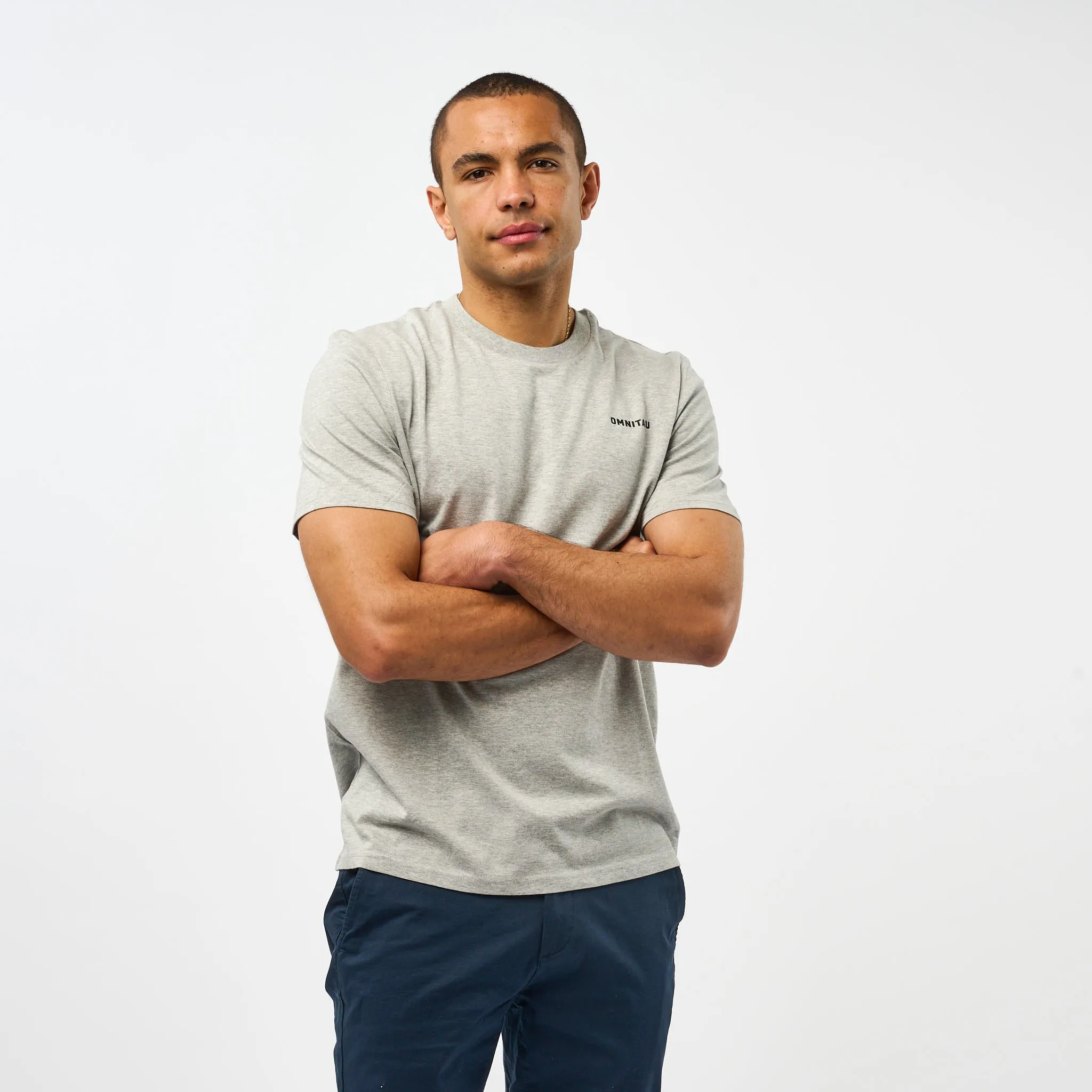 Omnitau Men's Muir Organic Cotton T-Shirt - Heather Grey