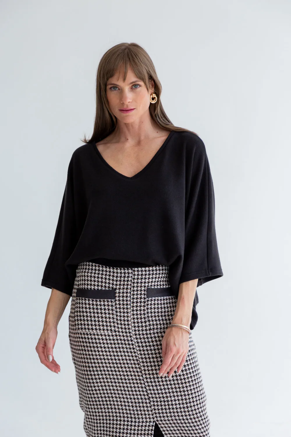 Pencil Skirt Houndstooth