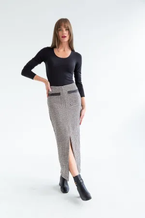 Pencil Skirt Houndstooth