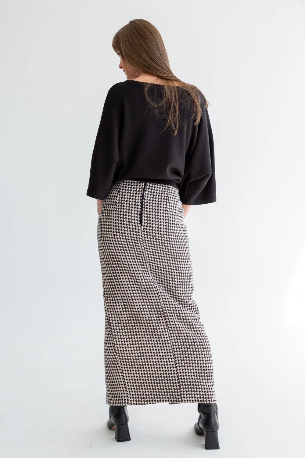 Pencil Skirt Houndstooth