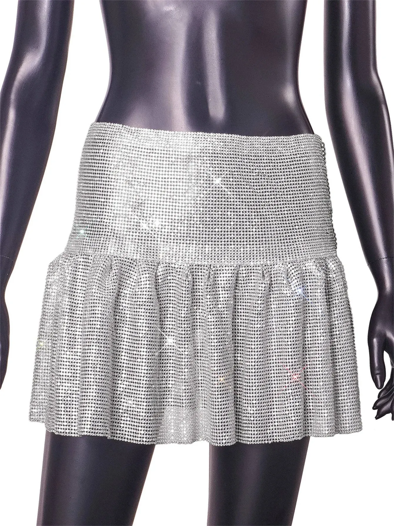 Rhinestone Mini Skirt – Sparkling Y2K Partywear