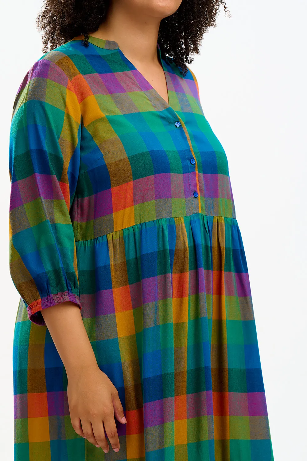 Uri Midi Dress - Big City Gingham