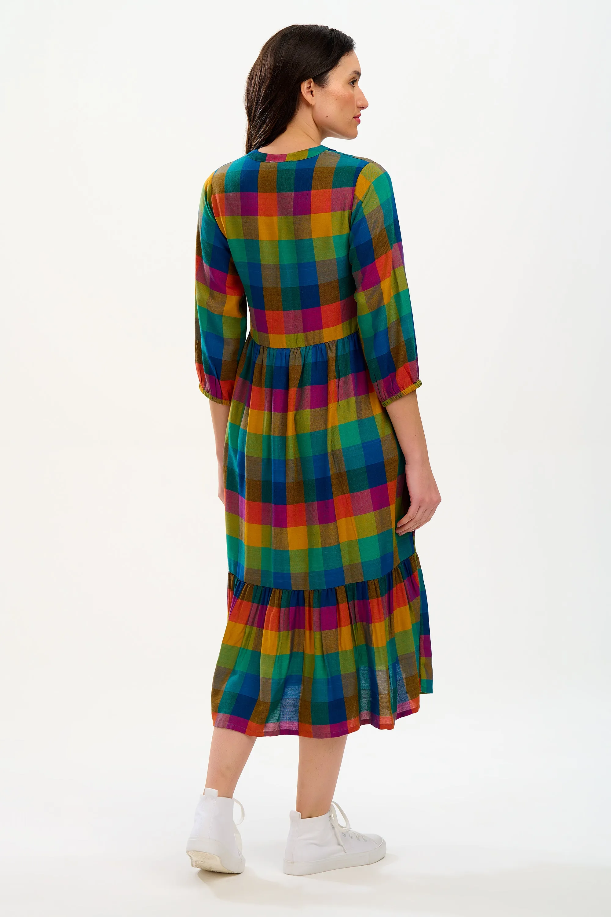 Uri Midi Dress - Big City Gingham