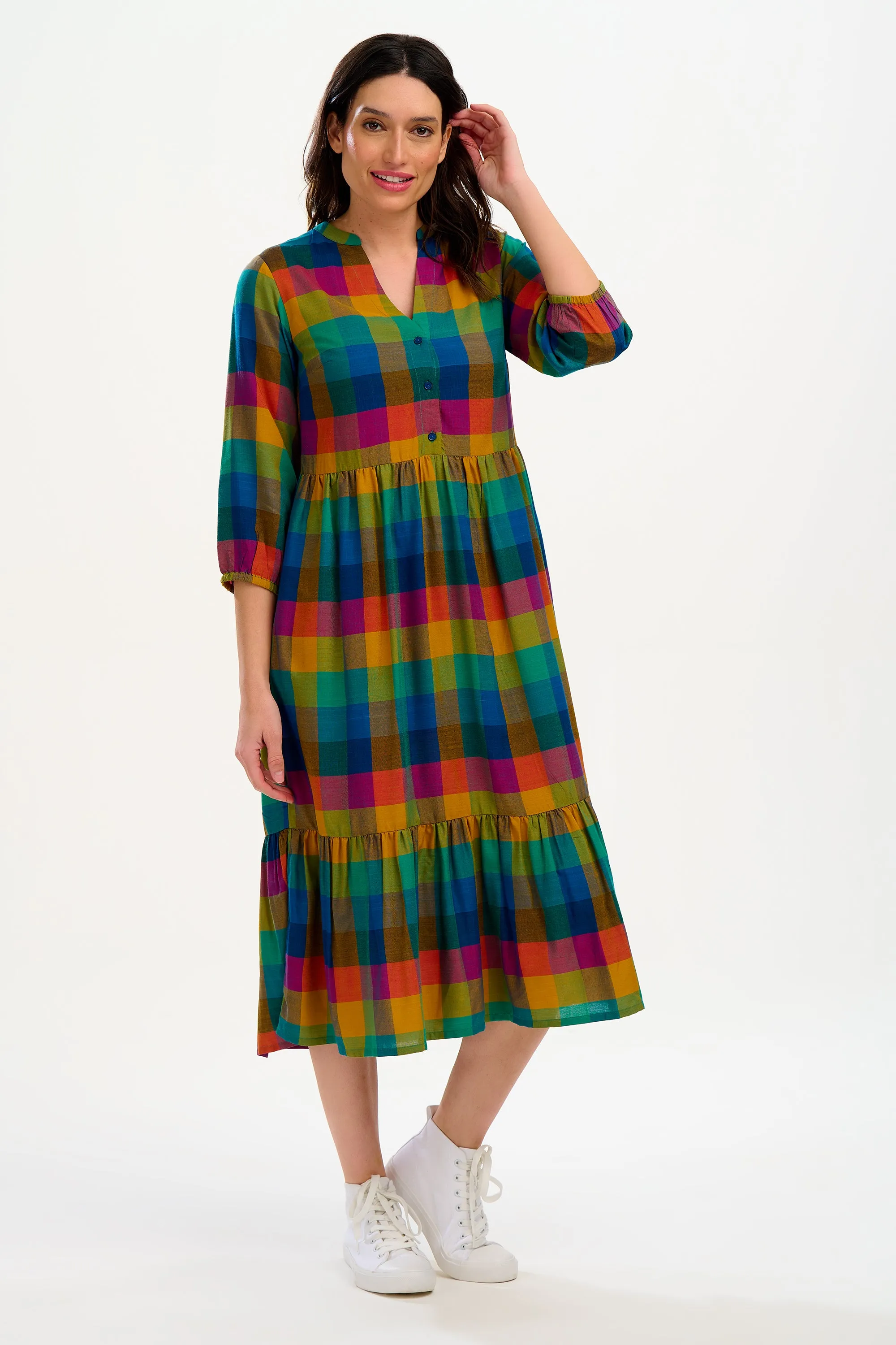 Uri Midi Dress - Big City Gingham