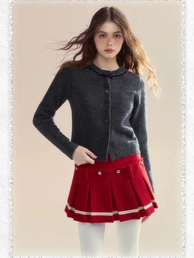 Versatile two-wear design Tweed pleated skirt shorts【s0000005510】
