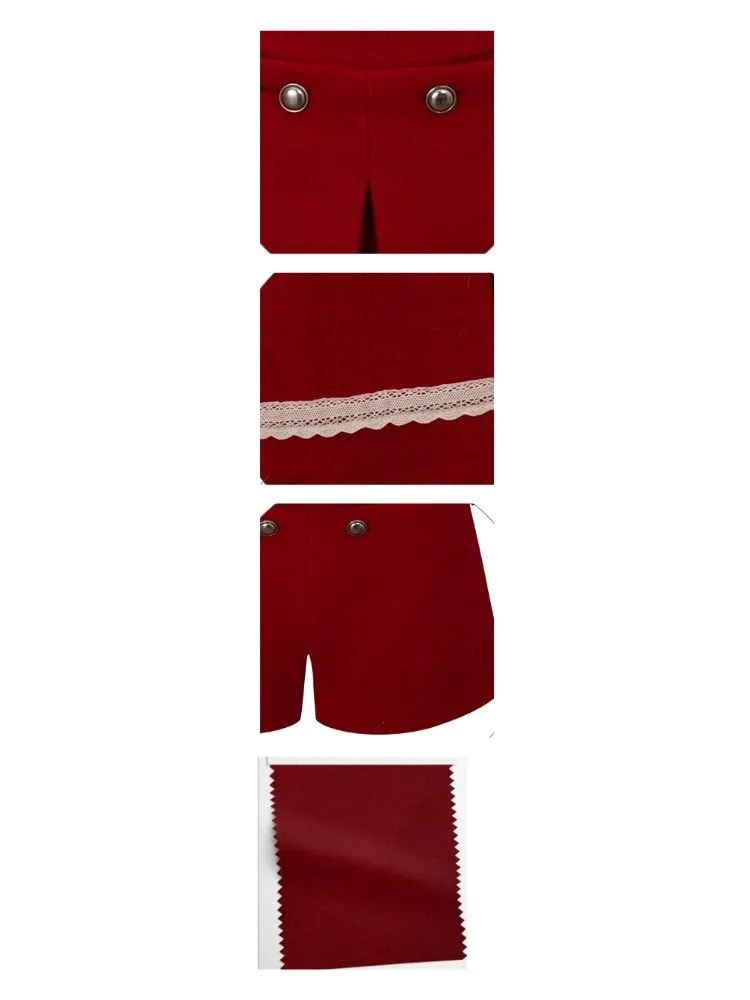 Versatile two-wear design Tweed pleated skirt shorts【s0000005510】