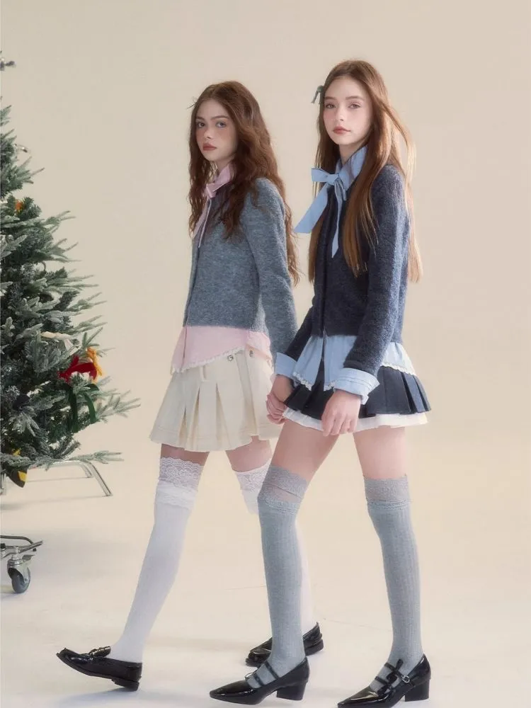 Versatile two-wear design Tweed pleated skirt shorts【s0000005510】