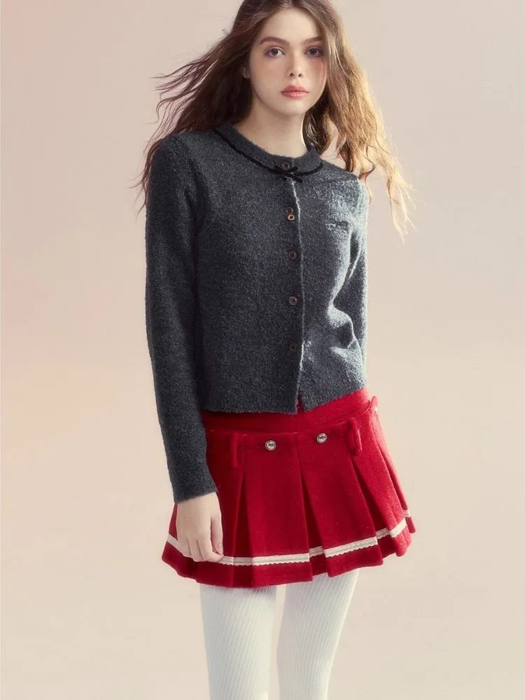 Versatile two-wear design Tweed pleated skirt shorts【s0000005510】