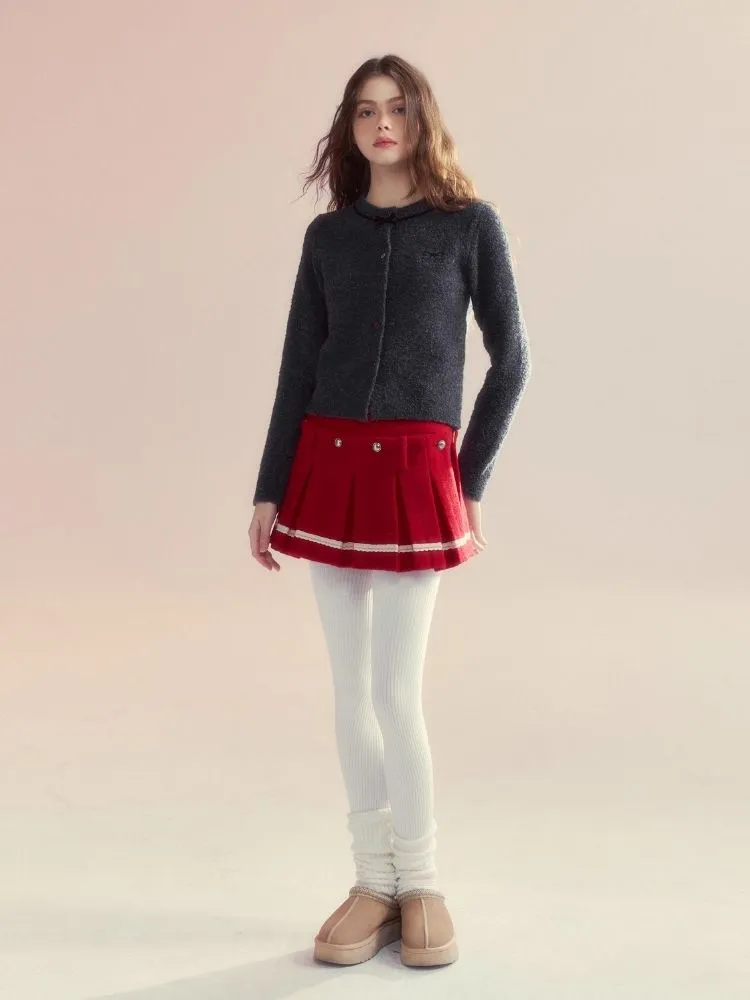 Versatile two-wear design Tweed pleated skirt shorts【s0000005510】