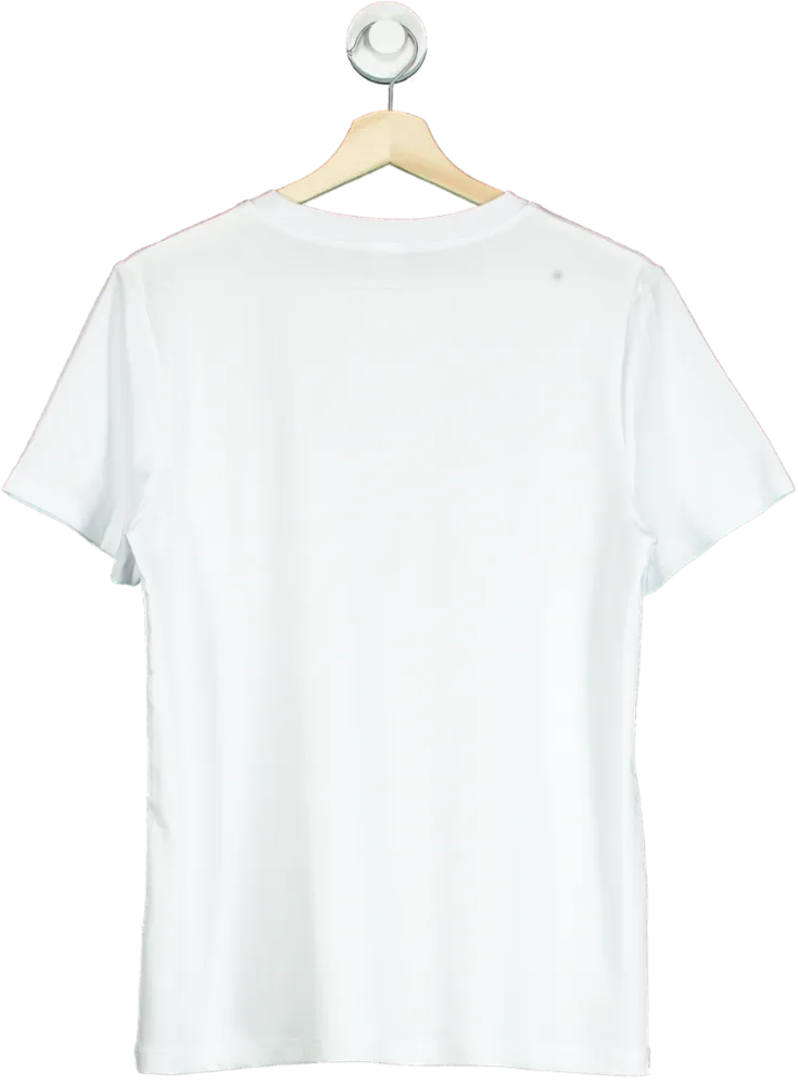 White Leopard Bow T-Shirt UK M