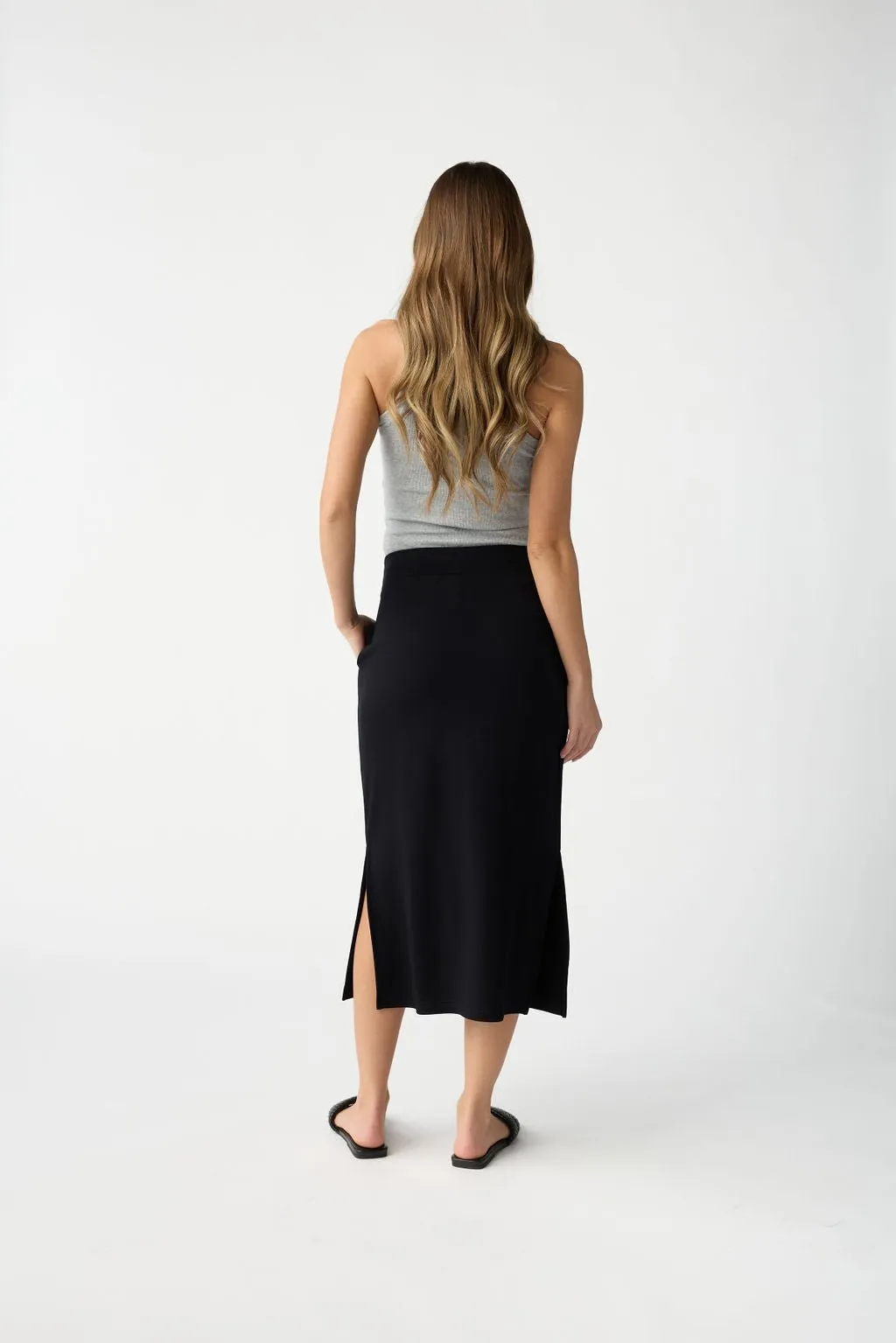 Women's Brushed Bamboo Midi Skirt