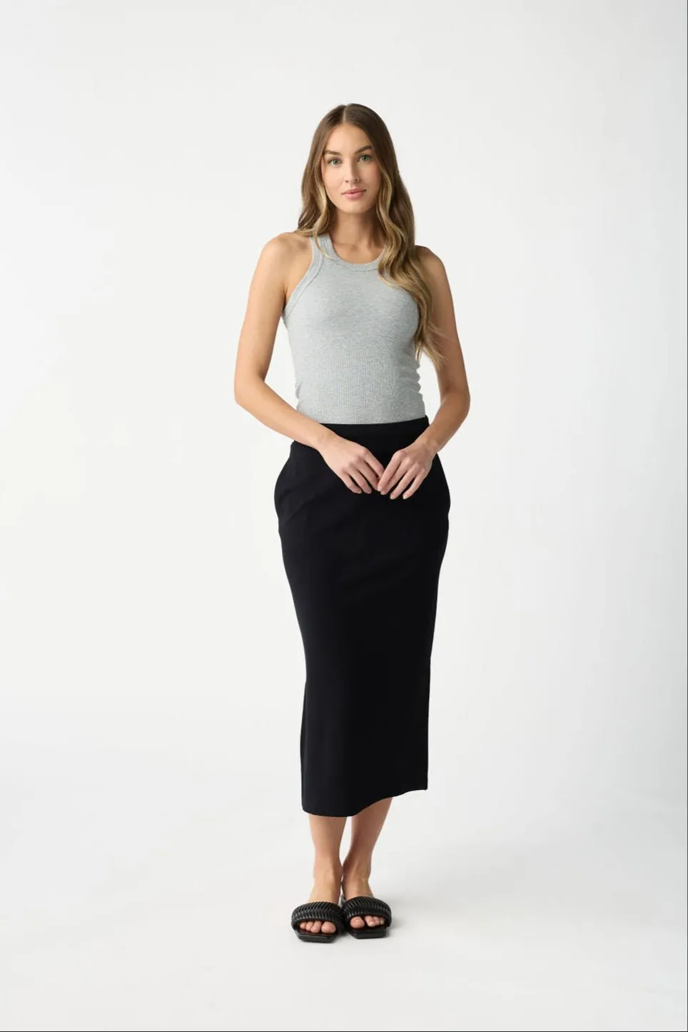 Women's Brushed Bamboo Midi Skirt
