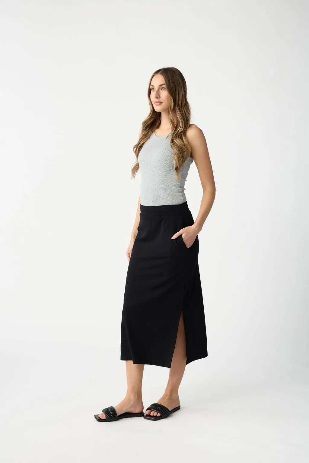 Women's Brushed Bamboo Midi Skirt