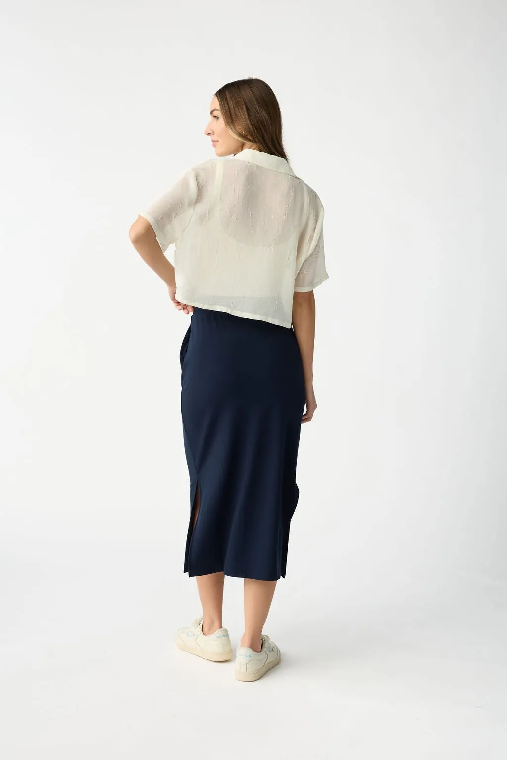 Women's Brushed Bamboo Midi Skirt